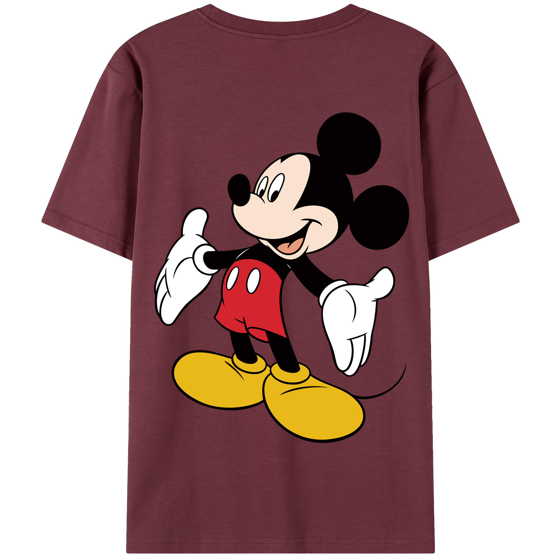 （画像用） ミッキーマウス Mickey Mouse 綿100％半袖Tシャツ（背面プリント）